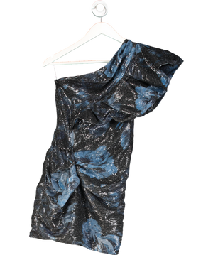 Alexandre Vauthier Blue One Shoulder Sequin Mini Dress UK XS
