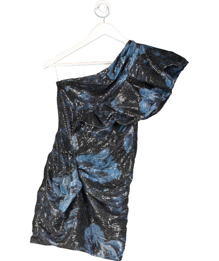 Alexandre Vauthier Blue One Shoulder Sequin Mini Dress UK XS