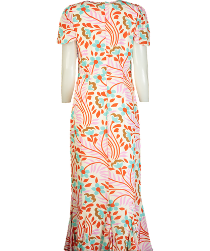 Rhode Resort Multicoloured Lulani Midi Dress UK 10