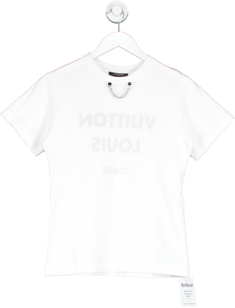 White Icon Louis Vuitton Printed T-shirt UK XS