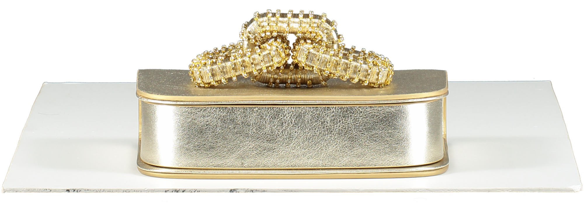 SERENA UZIYEL  Gold Catena Sahara & Glam Two-sided Clutch