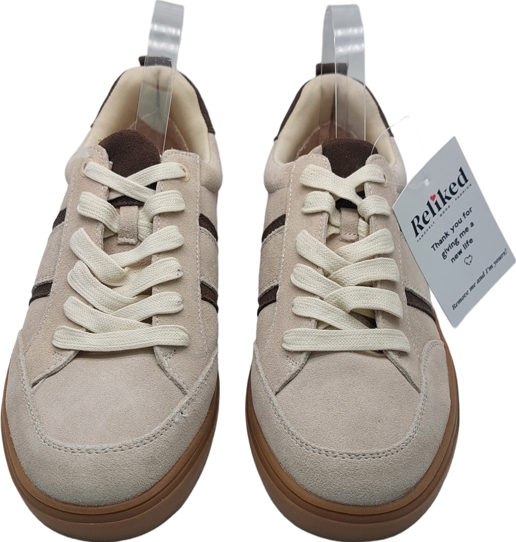 River Island Beige Suede Trainers UK 7 EU 40 👠