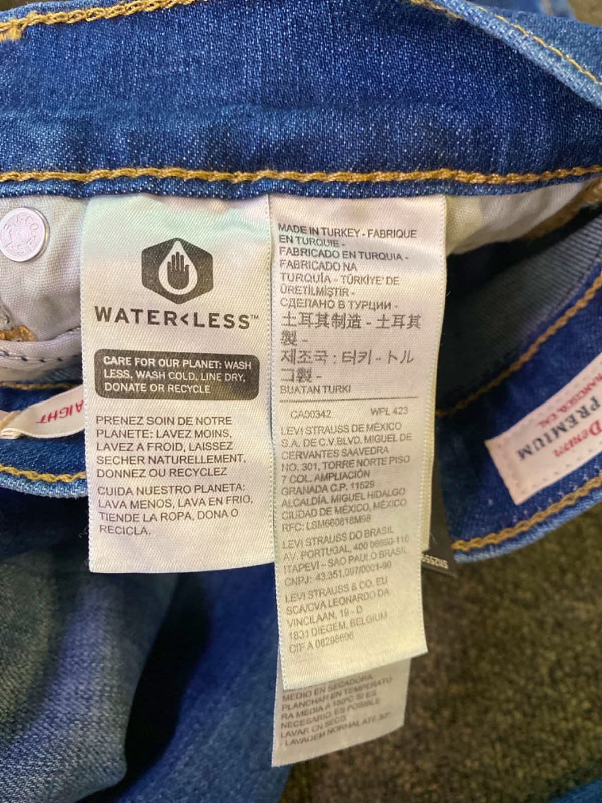 Levi's Blue 724 High Rise Slim Straight Jeans Size W26