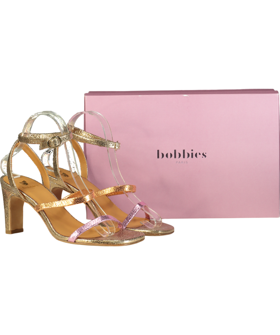 Bobbie's Metallic Casey Crinkle Candy Wrappers Sandals UK 6 EU 39 👠