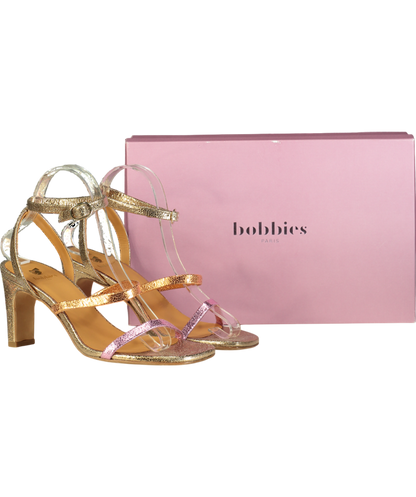 Bobbie's Metallic Casey Crinkle Candy Wrappers Sandals UK 6 EU 39 👠