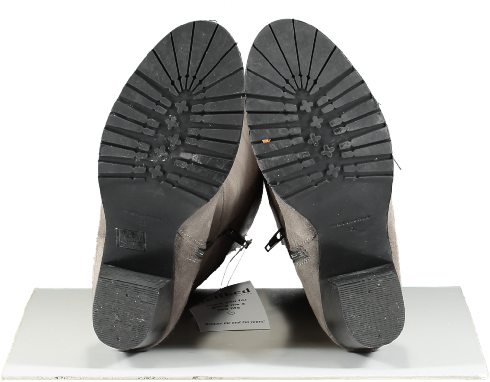 Buffalo Shoe Lab Grey X Courtney Smith Rock Luxe Boots UK 8 EU 41 👠