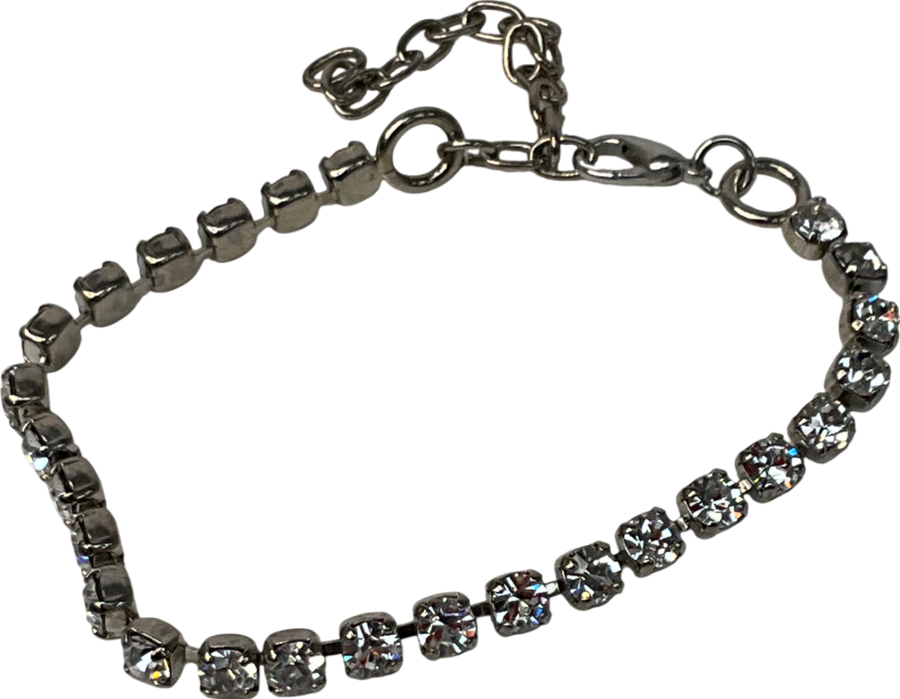 Metallic Diamanté Clasp Bracelet One Size