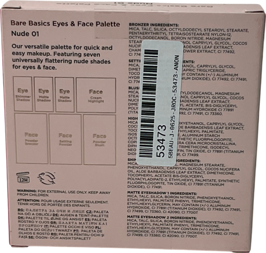 Sculpted by Aimee Bare Basics Palette Nude 01 22g