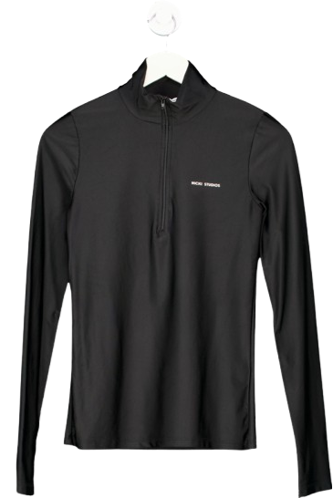 Nicki studios Black Logo Slim Zip Up Top UK M