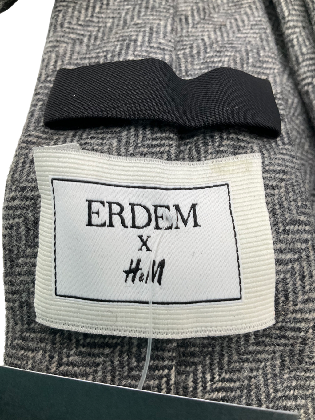 H&M Grey X Erdem Wool Blend Tie One Size