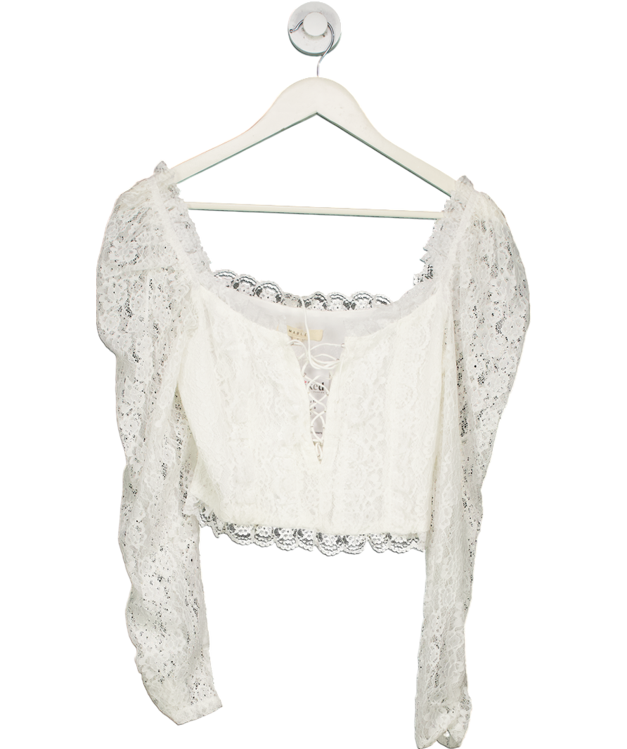 Mable White Lace Corset Top UK S