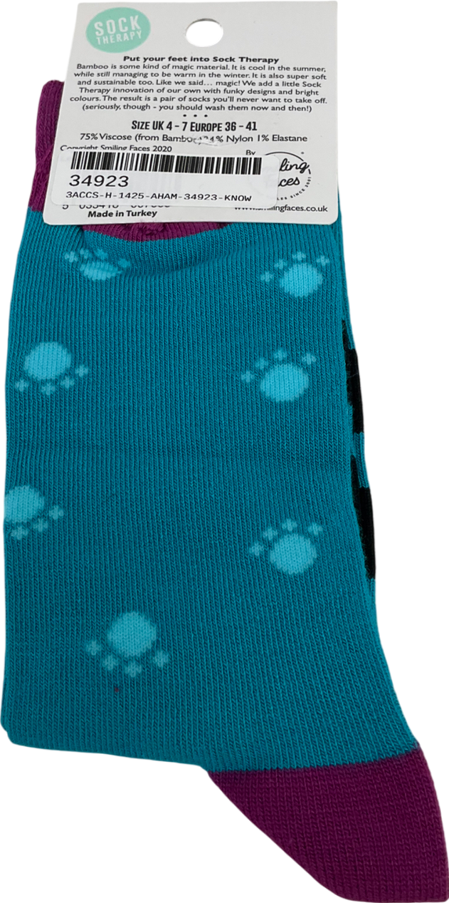 Sock Therapy Blue Bamboo Socks UK S/M