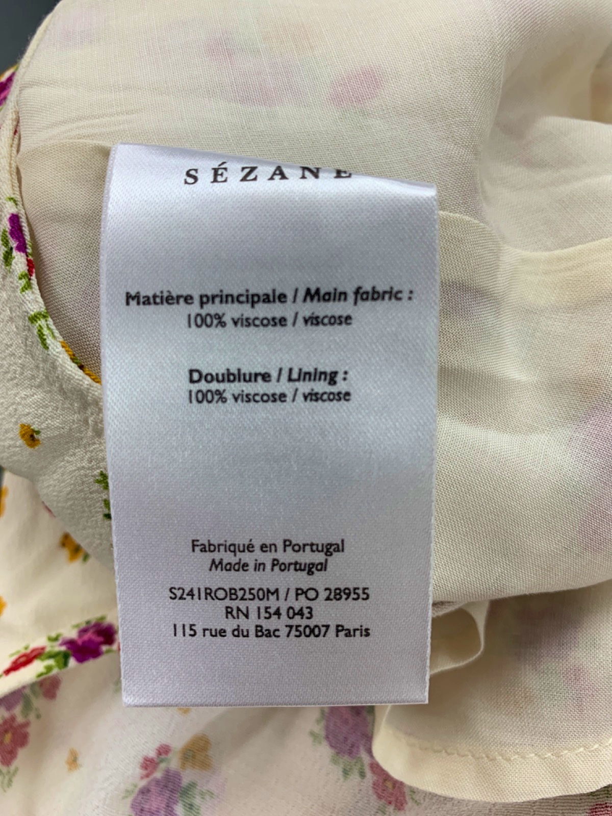 Sézane Cream Floral Mindy Dress UK 8