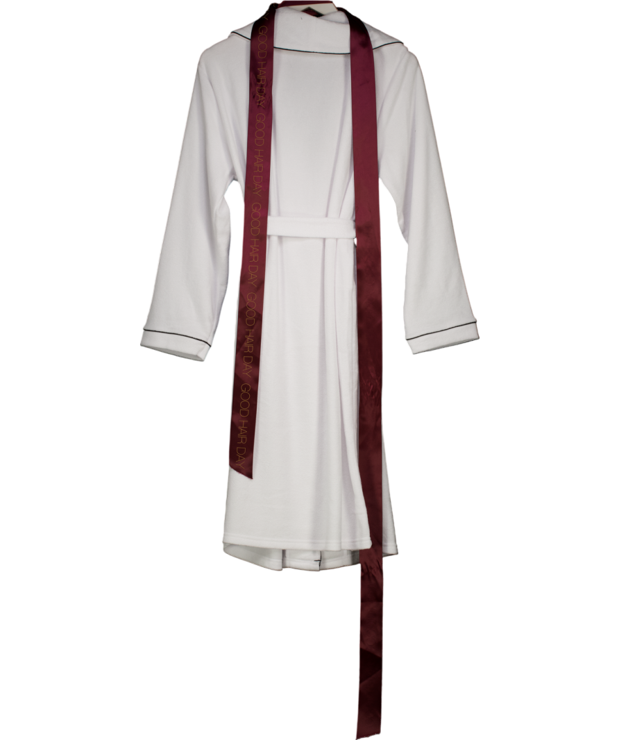 Loungeable White Ghd Contrast Dressing Gown UK M