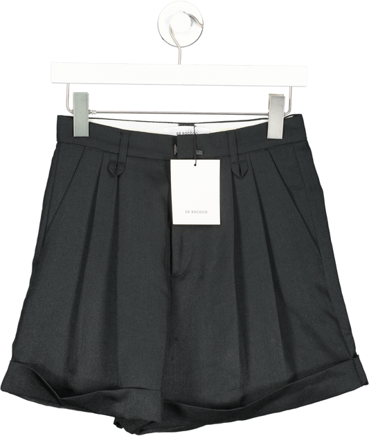 dé Rococo Black Tailored Pleat Shorts UK S