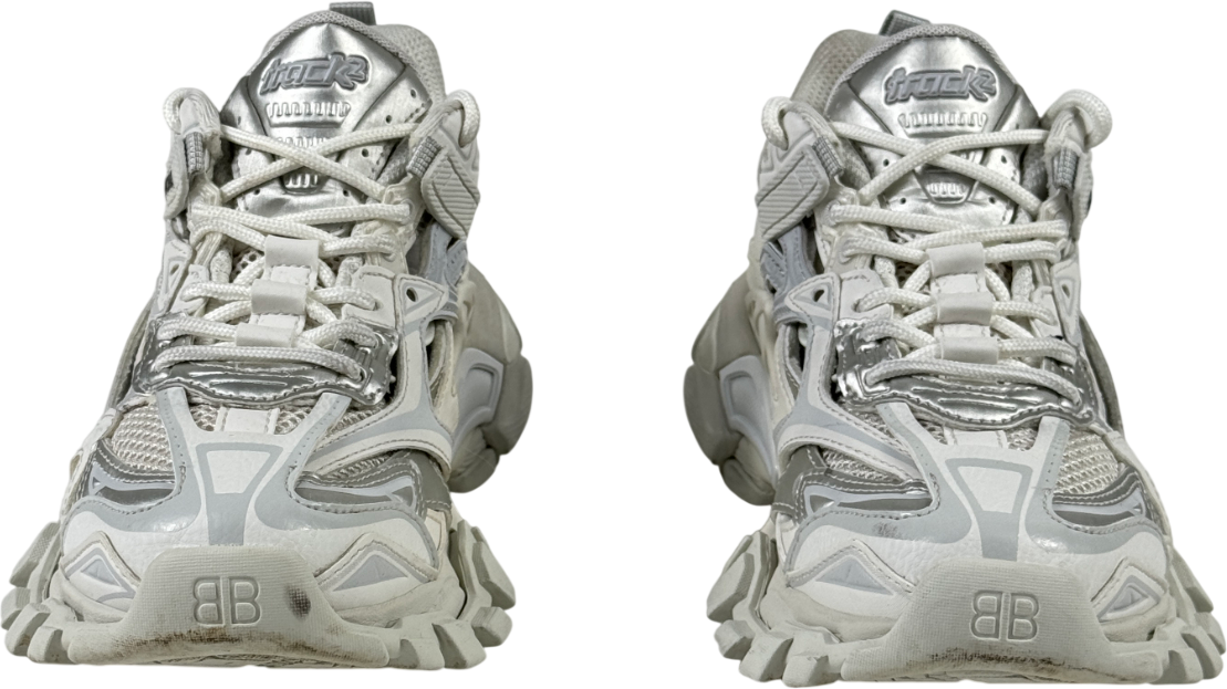 BALENCIAGA Track 2.0 White / Grey Trainers UK 3 EU 36 👠