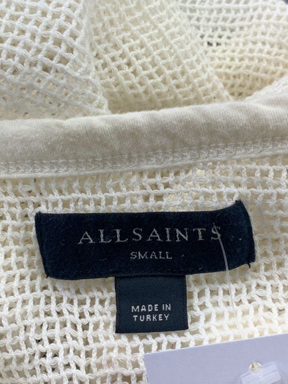 AllSaints White Knitted Sleeveless Top UK S