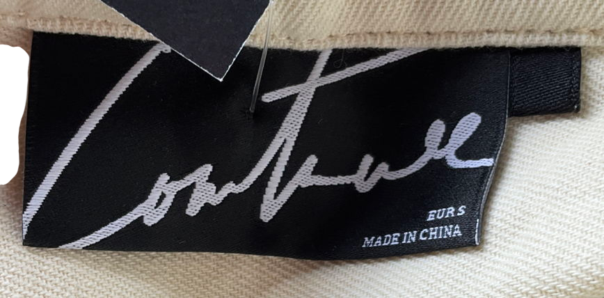 The Couture Club Cream Cropped Poplin Pocket Detail Shirt UK S