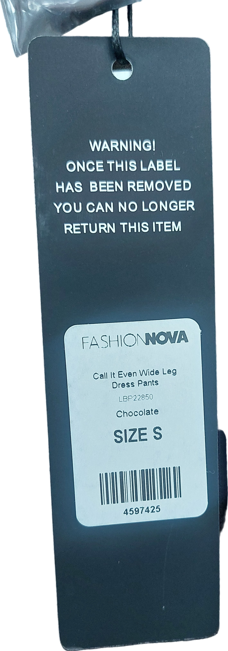 Fashion Nova Brown Call It Even Wide Leg Dress Pants UK S