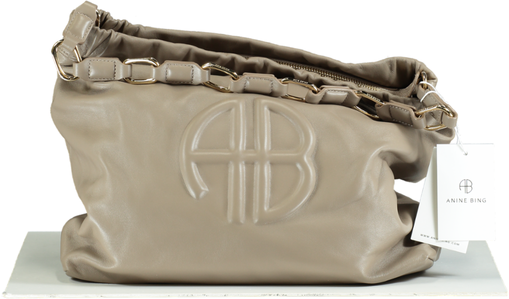 Anine Bing Taupe Chain Strap Shoulder Bag