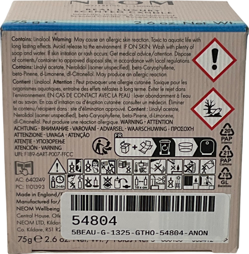 NEOM White Scented Candle One Size