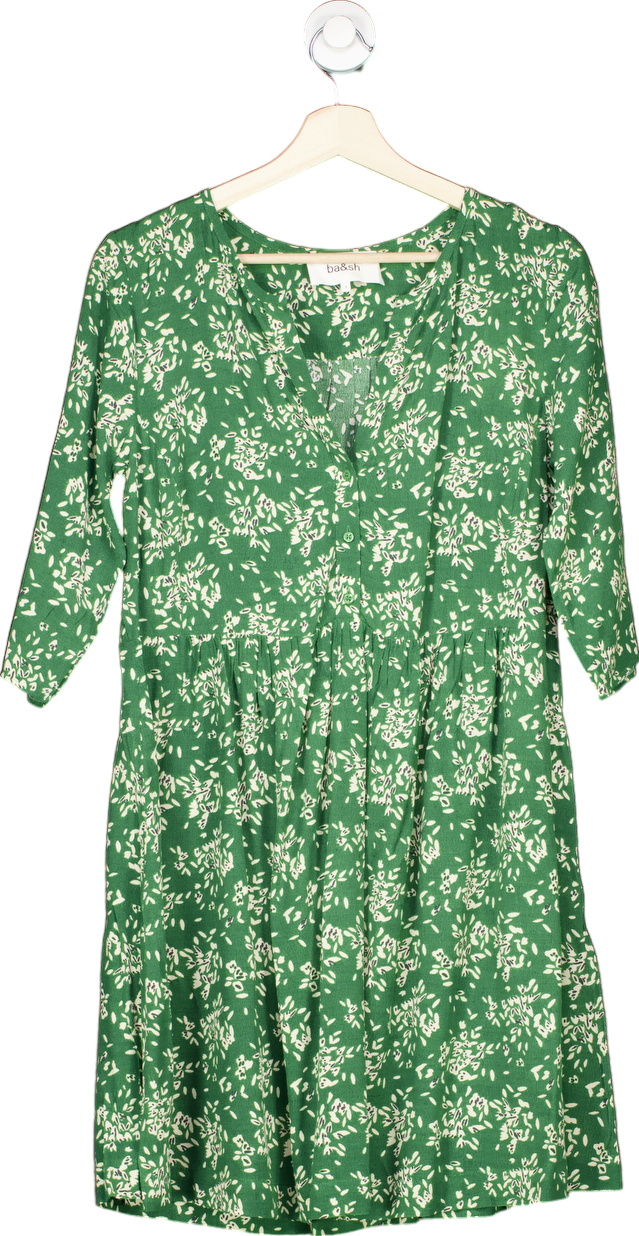 Ba&sh Green Robe Vlada Dress SZ1 UK 8