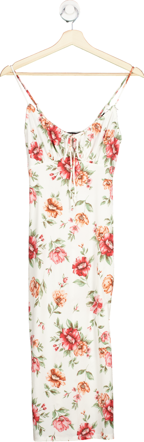 Ambiance Floral White Maxi Dress Small