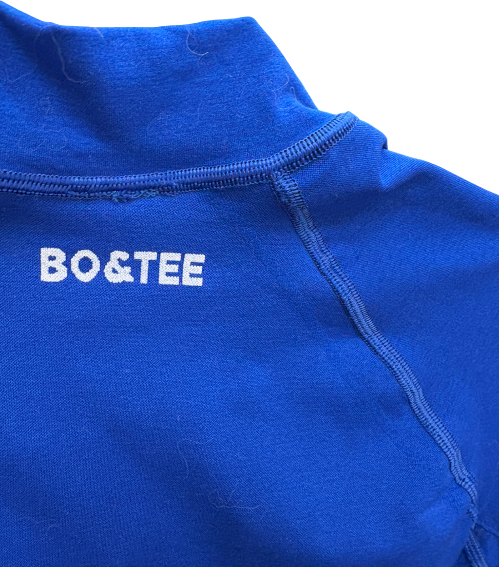 Bo & Tee Blue Luxe Zip-up Jacket And Leggings Set UK S