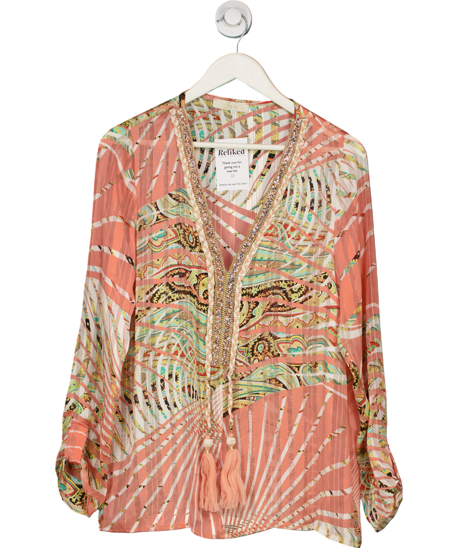Just M Pink Boho Top UK S/M