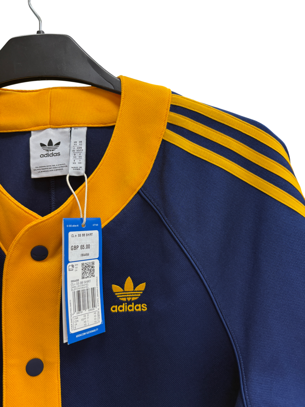 adidas Blue Classics Short Sleeve Shirt And Shorts Set UK XS