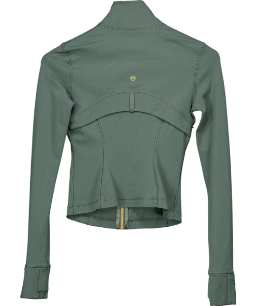 Lululemon Define Cropped Jacket - Green  /gold UK 8