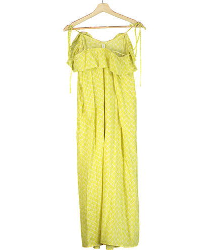 H&M Yellow Frill-trimmed Strappy Dress UK XS