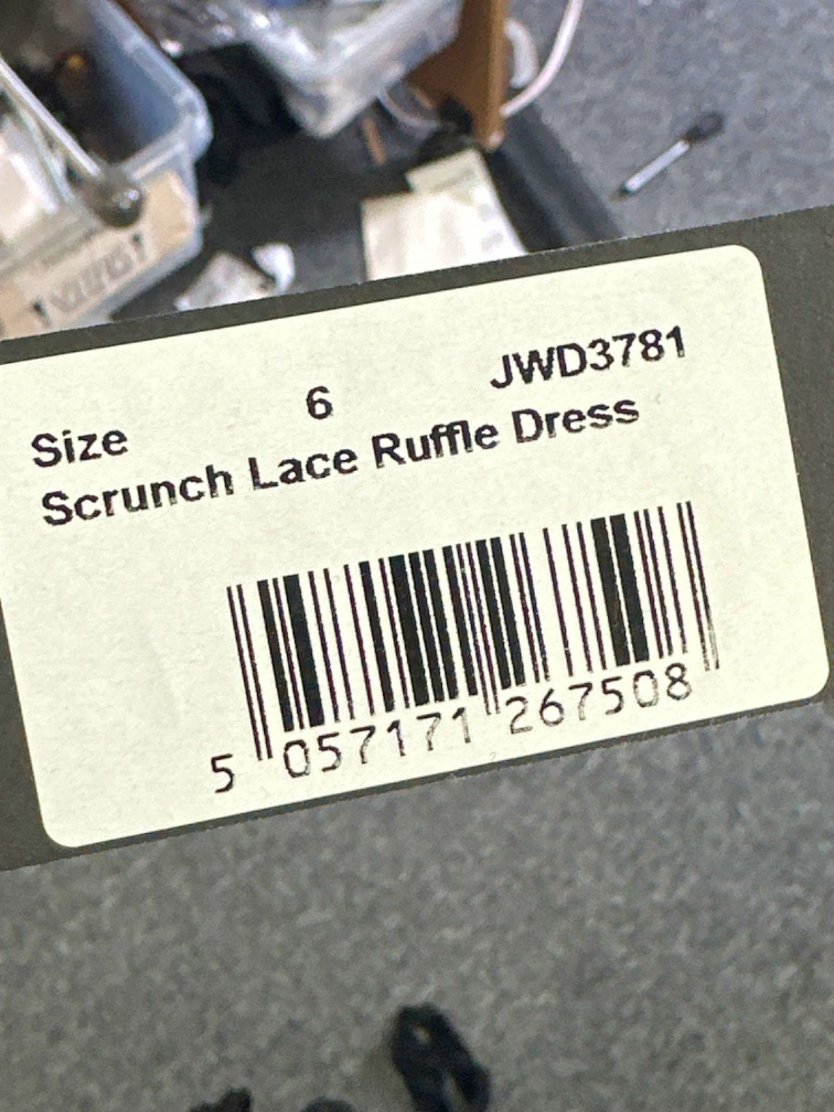 Jaded London Gaia Scrunch Lace Midi Dress in Black UK 6