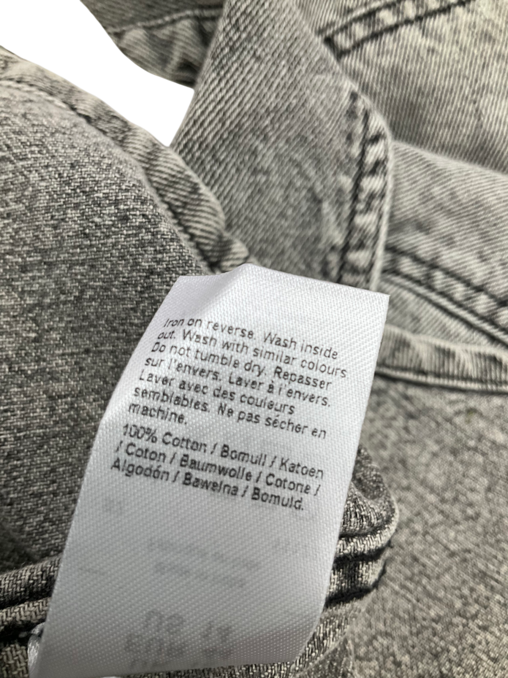 River Island Grey Denim Belted Shirt Dress UK 18