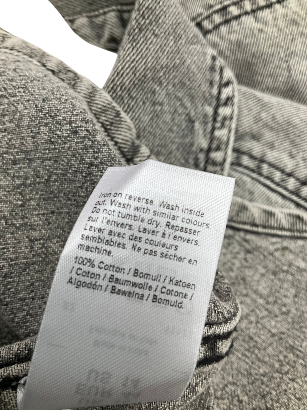 River Island Grey Denim Belted Shirt Dress UK 18