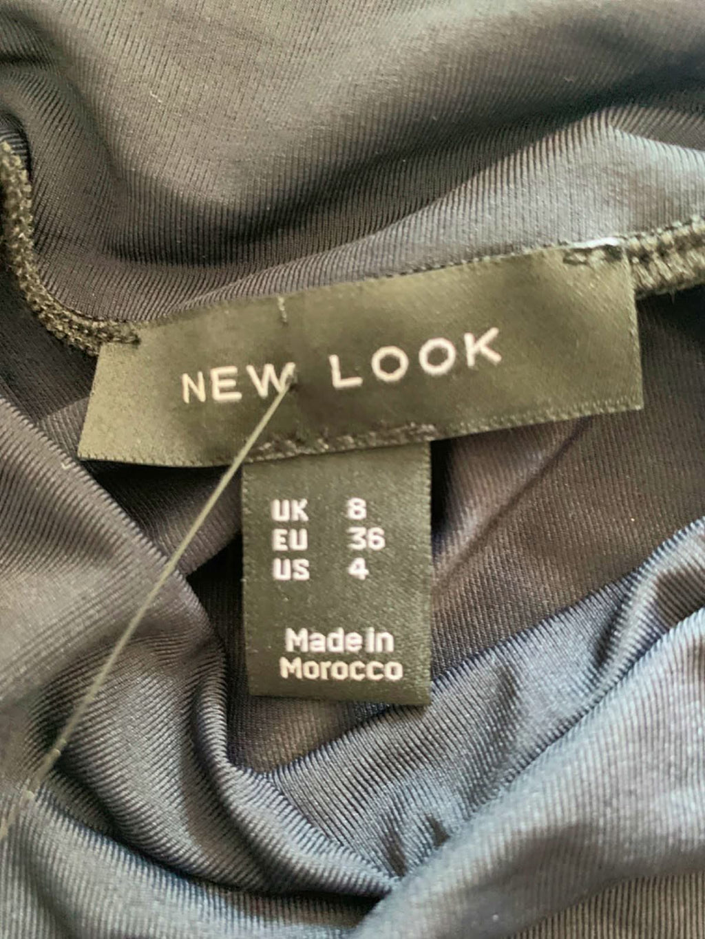 New Look Navy Blue Slinky Turtle Neck Dress UK 8