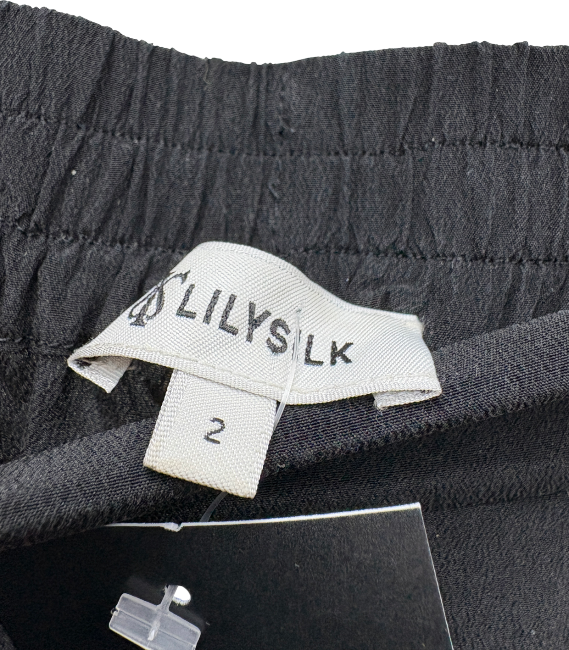Lily Silk Black Silk Shorts UK 6