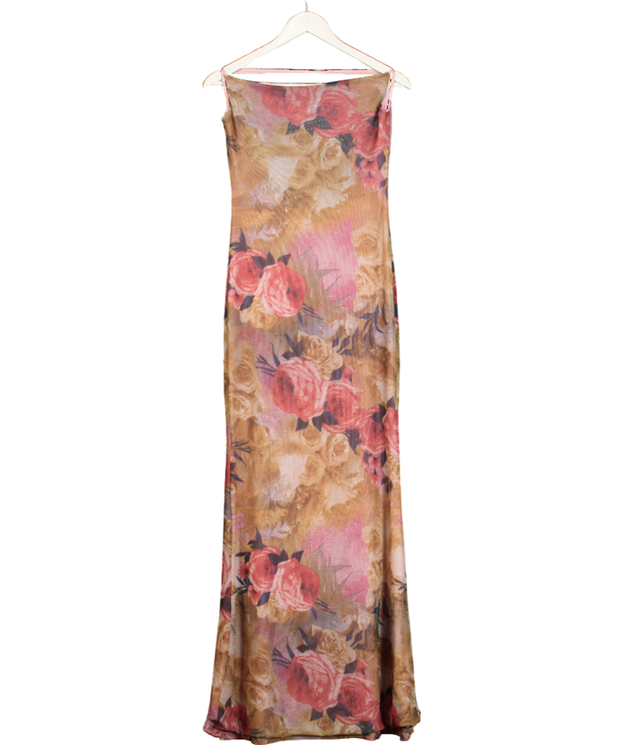 Grace Jacob Multicoloured Elizabeth Rose Maxi Dress UK XS