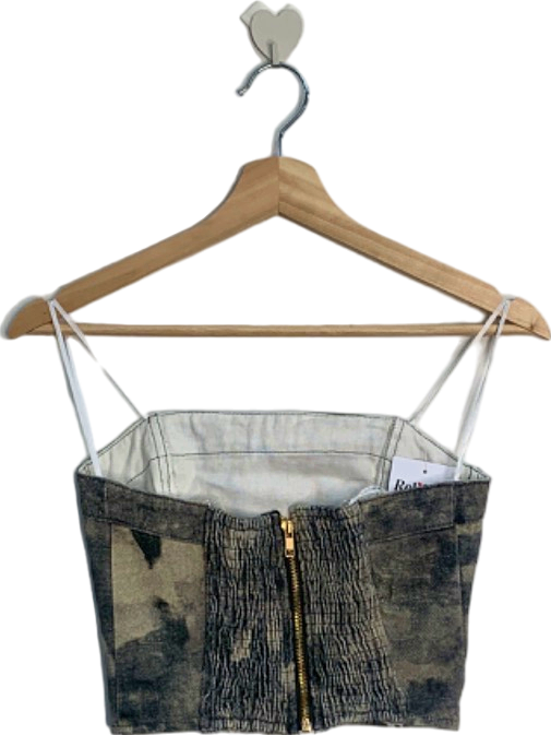 Fashion Nova Camo Tie-Dye Crop Top XS