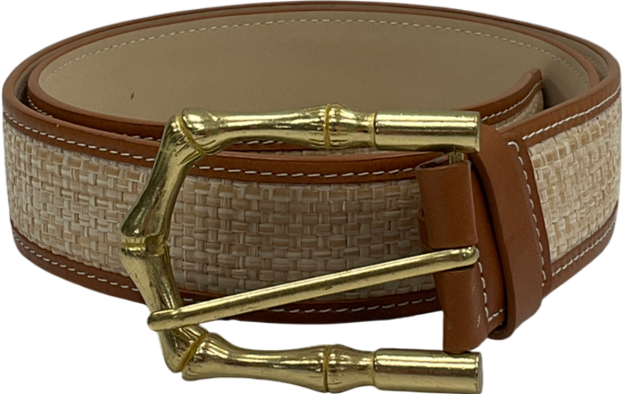 J.McLaughlin Brown Leather Buckle Belt UK M
