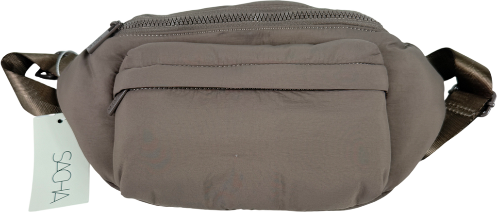 Sacha Brown Padded Crossbody Bag Taupe One Size
