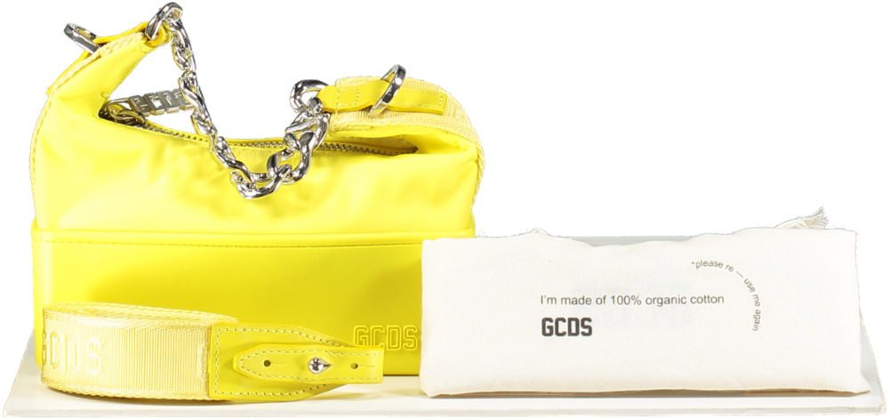 GCDS Mathilda Chain-link Tote Bag In Yellow