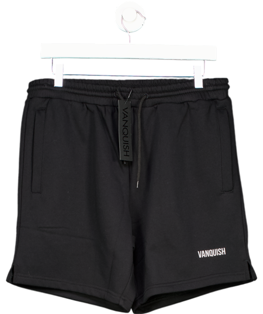 Vanquish Black Classic Regular Fit Sweat Shorts UK L