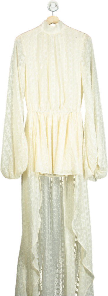 Noughts & Kisses White Long Sleeve Maxi Dress S