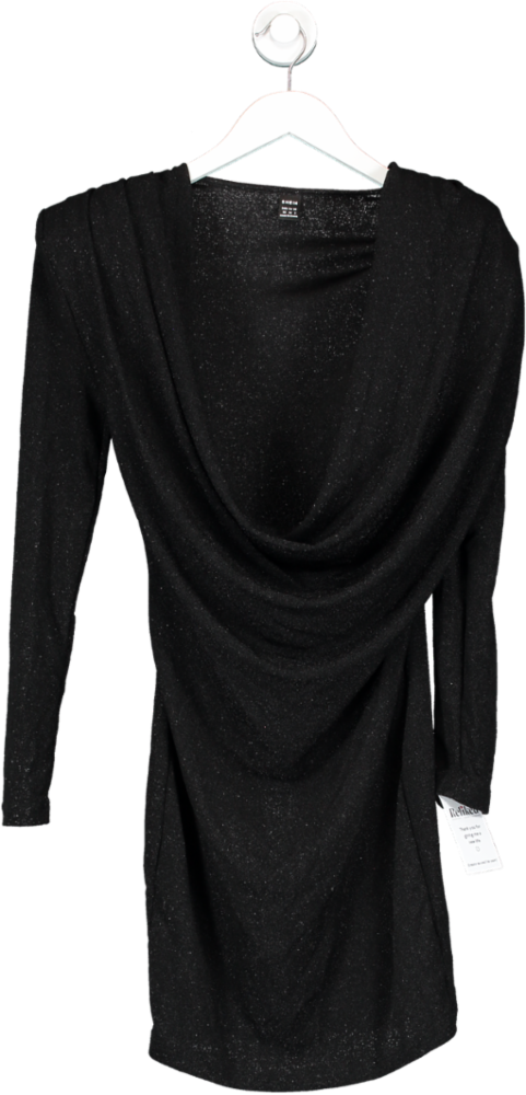 SHEIN Black Cowl Neck Mini Dress UK XS