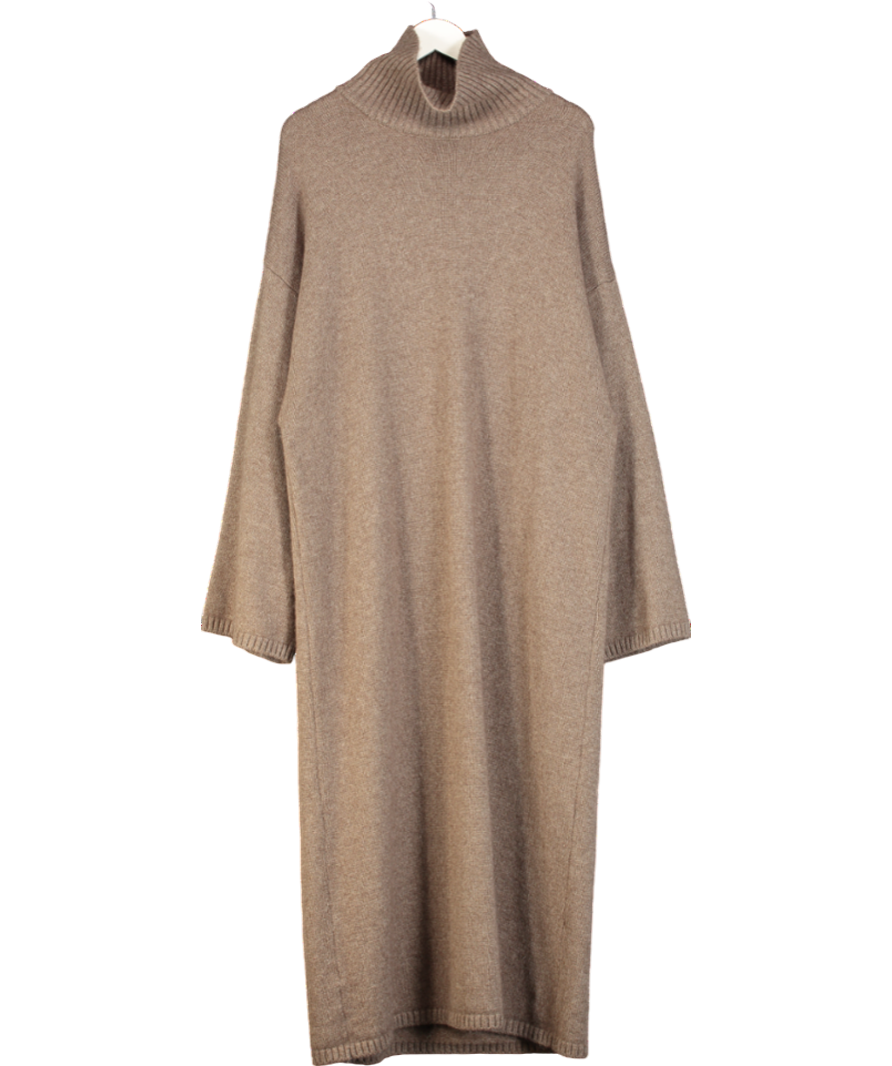 Bazilika Brown Cashmere Maxi Dress One Size