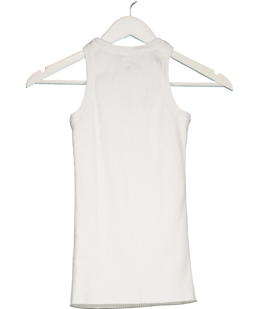 Novo White Midweight Cotton Tank Top UK S