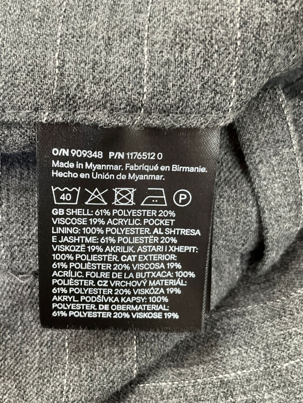 H&M Grey Wide Trousers UK 8