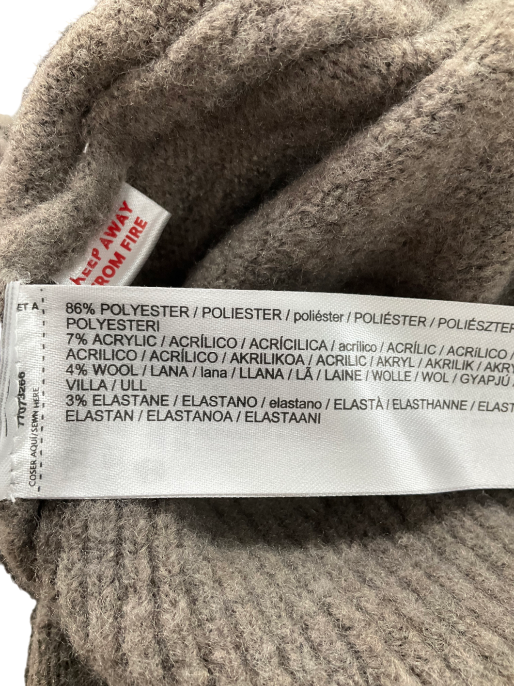 MANGO Brown Turtleneck Knit Sweater UK M