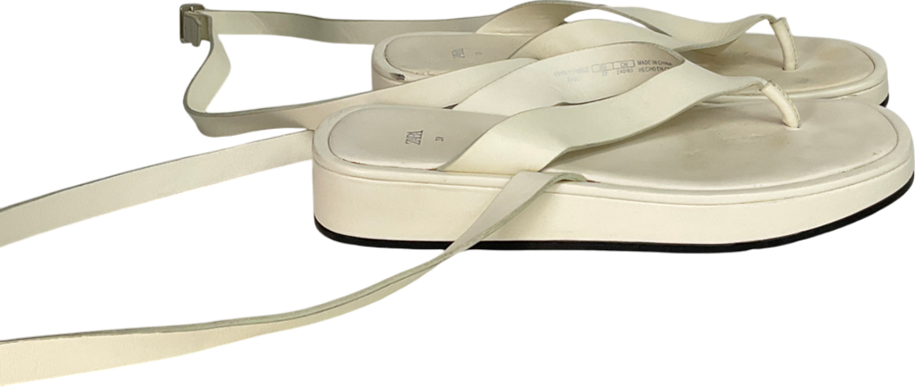 ZARA Cream Strappy Sandals UK 4 EU 37 👠